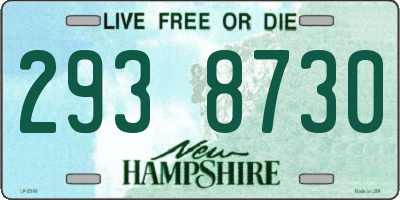 NH license plate 2938730