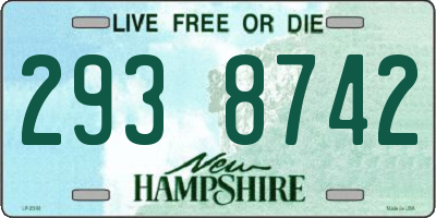 NH license plate 2938742
