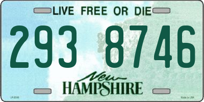 NH license plate 2938746