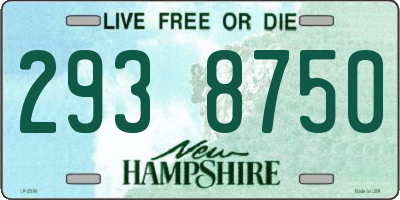 NH license plate 2938750