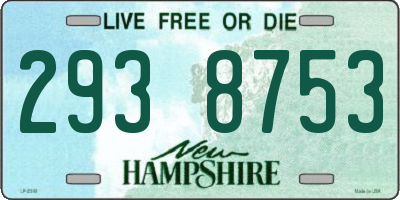 NH license plate 2938753