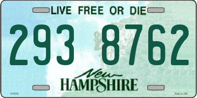 NH license plate 2938762