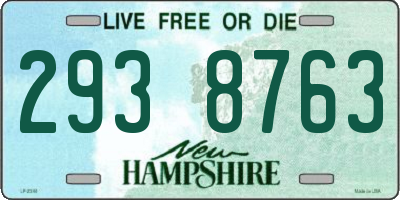 NH license plate 2938763