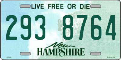 NH license plate 2938764