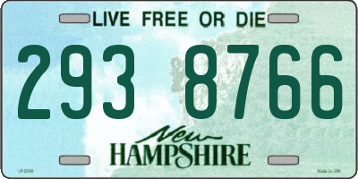 NH license plate 2938766