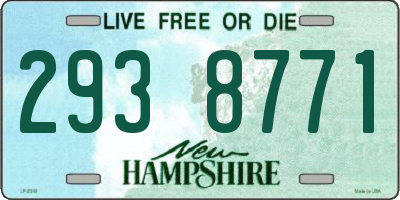 NH license plate 2938771