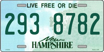 NH license plate 2938782