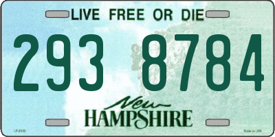 NH license plate 2938784