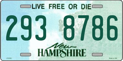 NH license plate 2938786