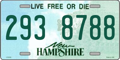 NH license plate 2938788