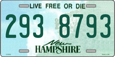 NH license plate 2938793