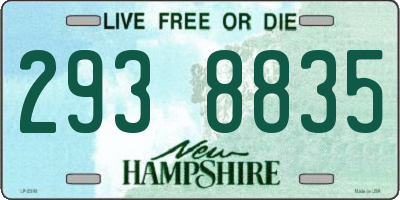 NH license plate 2938835