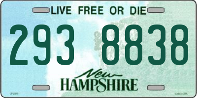 NH license plate 2938838