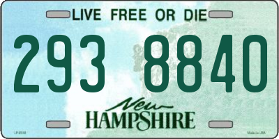 NH license plate 2938840