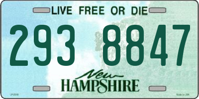 NH license plate 2938847