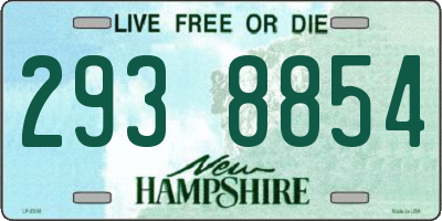 NH license plate 2938854