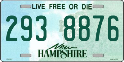 NH license plate 2938876