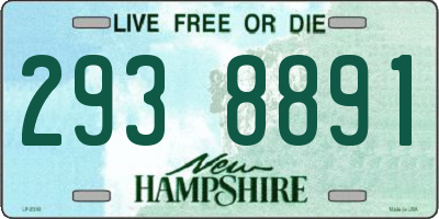 NH license plate 2938891