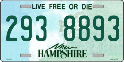 NH license plate 2938893
