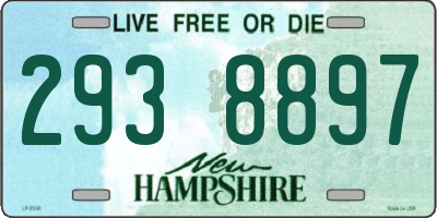 NH license plate 2938897