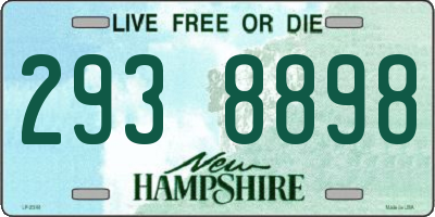 NH license plate 2938898