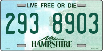 NH license plate 2938903