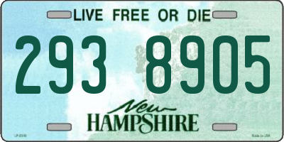 NH license plate 2938905