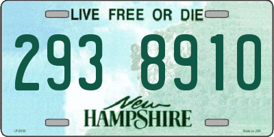 NH license plate 2938910