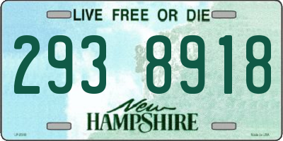 NH license plate 2938918