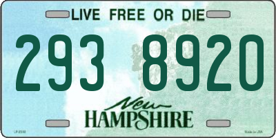NH license plate 2938920