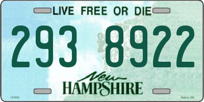 NH license plate 2938922