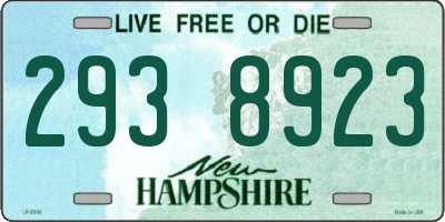 NH license plate 2938923