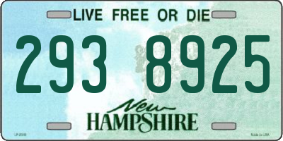 NH license plate 2938925