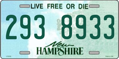 NH license plate 2938933