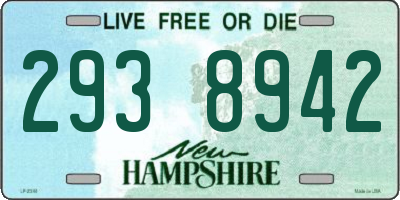 NH license plate 2938942