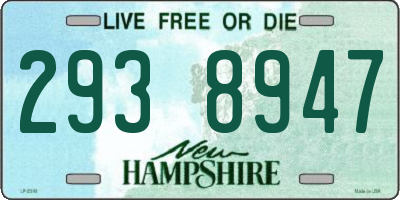 NH license plate 2938947