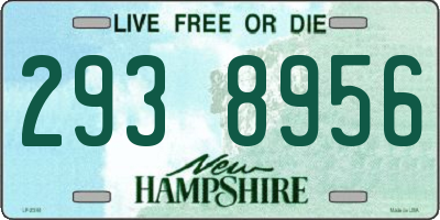 NH license plate 2938956
