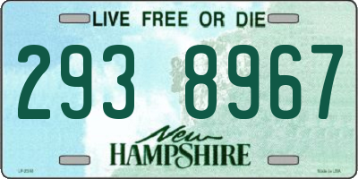 NH license plate 2938967