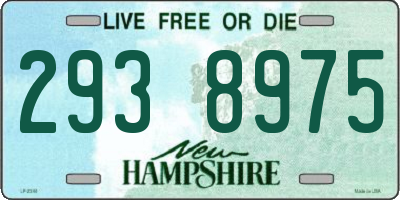 NH license plate 2938975