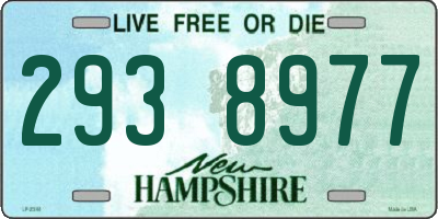 NH license plate 2938977