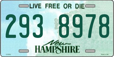 NH license plate 2938978
