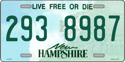 NH license plate 2938987