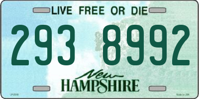 NH license plate 2938992