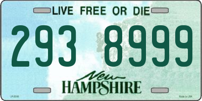 NH license plate 2938999