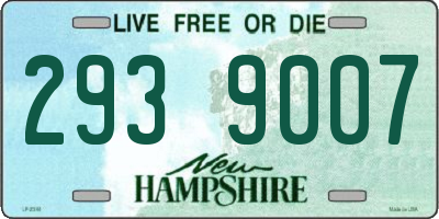 NH license plate 2939007