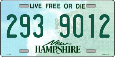 NH license plate 2939012