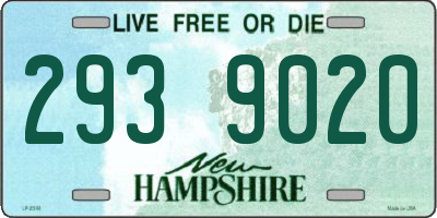 NH license plate 2939020