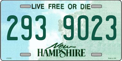 NH license plate 2939023