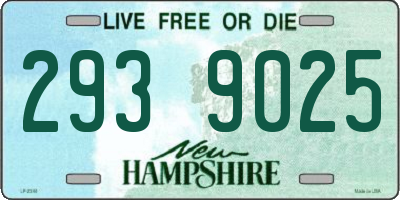 NH license plate 2939025