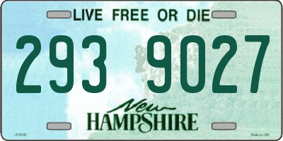 NH license plate 2939027